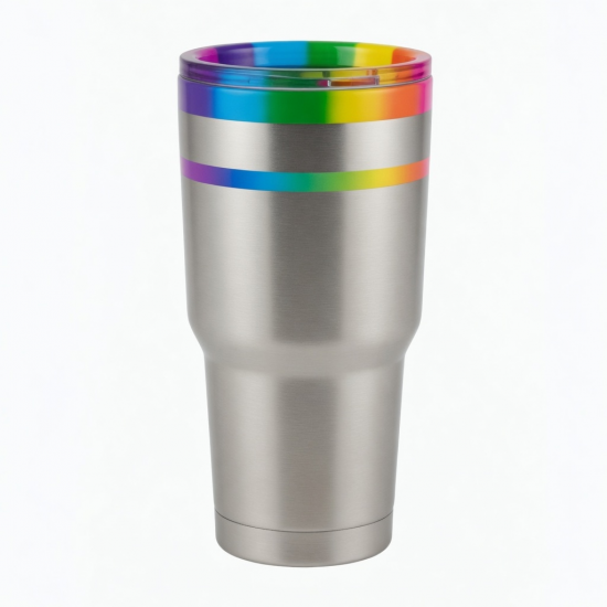 Tumbler Colorful Lid 18oz 32oz Double Wall Vacuum Insulated Stainless Steel