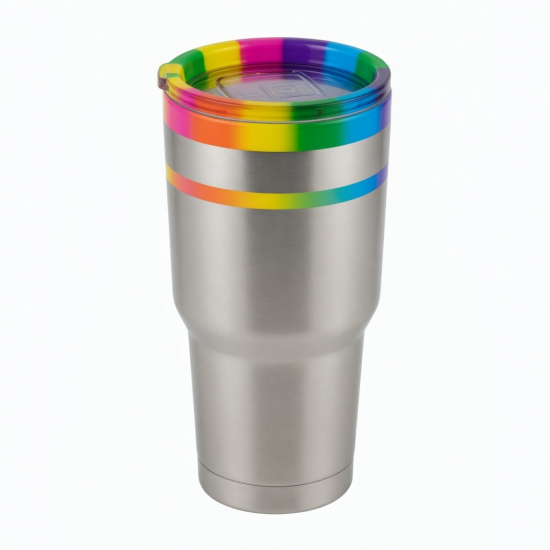 Tumbler Colorful Lid 18oz 32oz Double Wall Vacuum Insulated Stainless Steel
