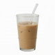 Borosilicate Glass Cup With Straw For Iced Coffee Latte Bubble Water Cold