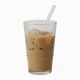 Borosilicate Glass Cup With Straw For Iced Coffee Latte Bubble Water Cold