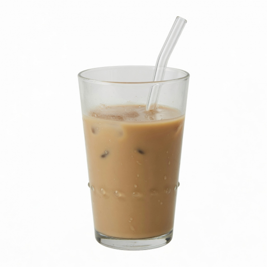 Borosilicate Glass Cup With Straw For Iced Coffee Latte Bubble Water Cold