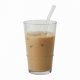 Borosilicate Glass Cup With Straw For Iced Coffee Latte Bubble Water Cold