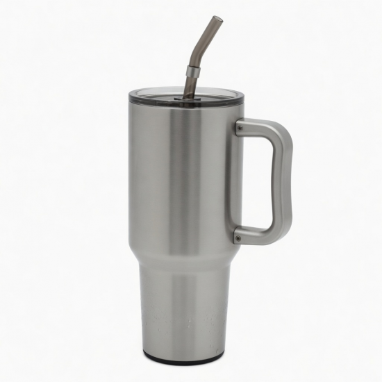 40oz Gift Box Tumbler With Handle Straw Dishwasher Safe Insulated Stainless