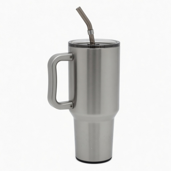40oz Gift Box Tumbler With Handle Straw Dishwasher Safe Insulated Stainless