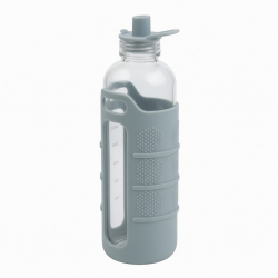 Large Capacity 800ml Glass Silicone Sleeve Water Cup With Outdoor Portable Drink