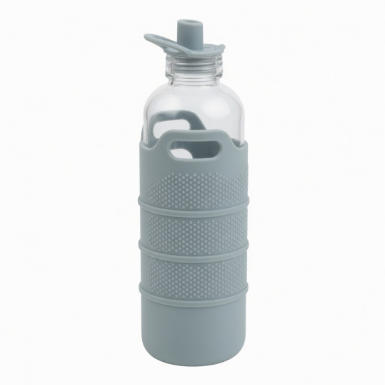 Large Capacity 800ml Glass Silicone Sleeve Water Cup With Outdoor Portable Drink