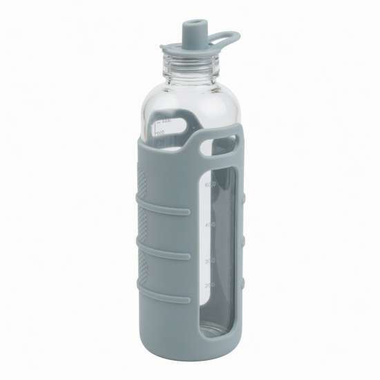 Large Capacity 800ml Glass Silicone Sleeve Water Cup With Outdoor Portable Drink