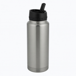 Leak Proof Stainless Steel Vacuum Insulated Water Bottle With Straw Lid For Gym