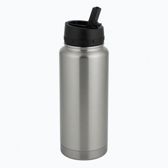 Leak Proof Stainless Steel Vacuum Insulated Water Bottle With Straw Lid For Gym