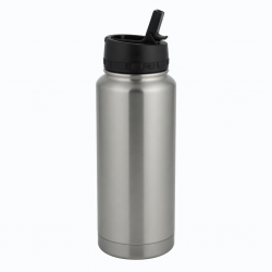 Leak Proof Stainless Steel Vacuum Insulated Water Bottle With Straw Lid For Gym