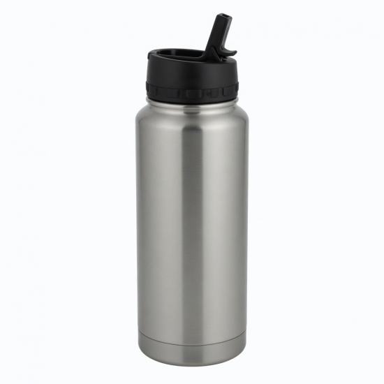 Leak Proof Stainless Steel Vacuum Insulated Water Bottle With Straw Lid For Gym