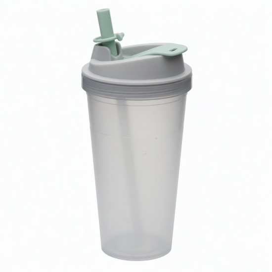 Single Water Cup With Straw Lid Design For Office Home