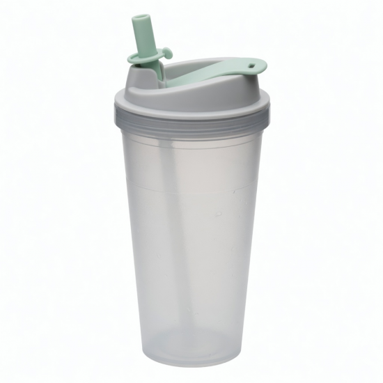 Single Water Cup With Straw Lid Design For Office Home