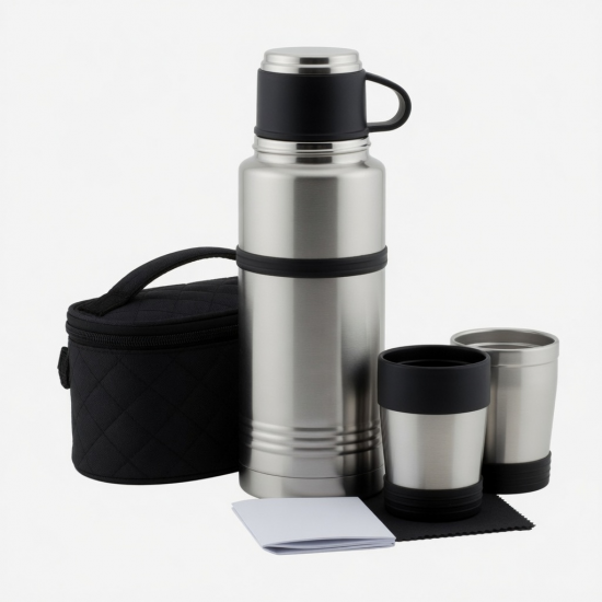 Insulated Thermos Bottle Vacuum Flask Water Mug Tumbler Gift Set With 3