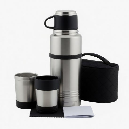 Insulated Thermos Bottle Vacuum Flask Water Mug Tumbler Gift Set With 3