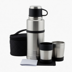 Insulated Thermos Bottle Vacuum Flask Water Mug Tumbler Gift Set With 3