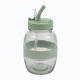 Wide Glass Tumbler Water Bottle With Straw And 25