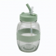 Wide Glass Tumbler Water Bottle With Straw And 25
