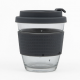 330ml Borosilicate Glass Coffee Cup With Silicone Sleeve Lid For Office Water