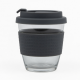 330ml Borosilicate Glass Coffee Cup With Silicone Sleeve Lid For Office Water