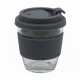 330ml Borosilicate Glass Coffee Cup With Silicone Sleeve Lid For Office Water