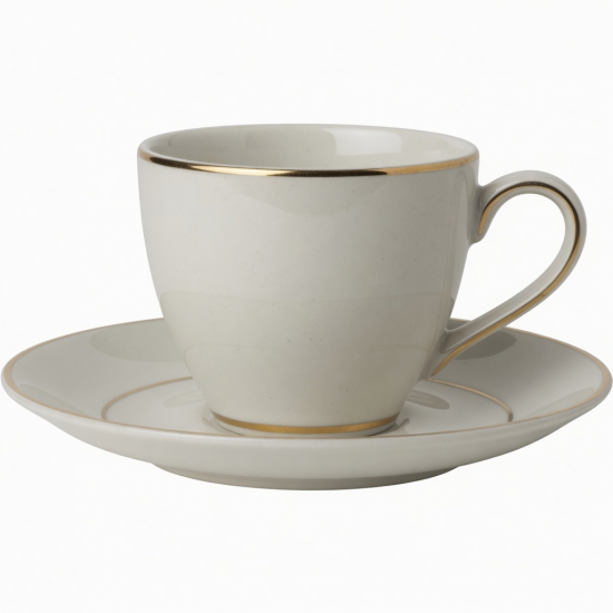 Classic Ceramic Coffee Cup And Set Gold