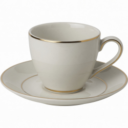 Classic Ceramic Coffee Cup And Set Gold