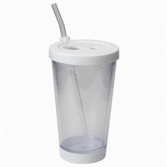 Print Reusable Travel Plastic Tumbler Iced Coffee Cup With Straw For 33
