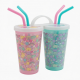 54 Cute Portable Cartoon Kids Plastic Double Drinking Tumbler Cups Children