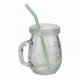 420ml Water Glass Coffee Mugs With Lid And Straw Cups For Home Office Milk Tea