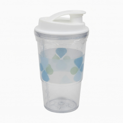 Sealed Portable Water Cup Printed With Plastic Lid For 29