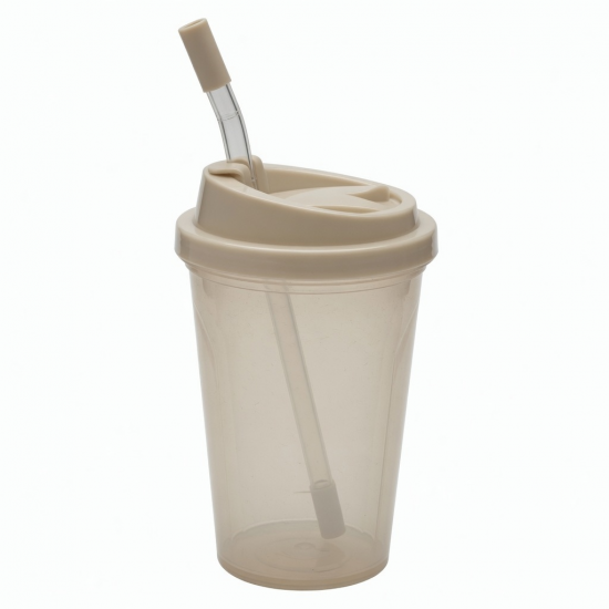 Plastic Coffee Mug Straw Cup Portable 300ml 350ml Drinking With 20 By 18Money 34