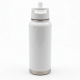 Sports Drink Bottle Gym Double Wall Vacuum Insulated Stainless Steel White Water