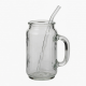 Water Cup 950ML Hot Bpa Free Glass With Handle Straw For Drinking
