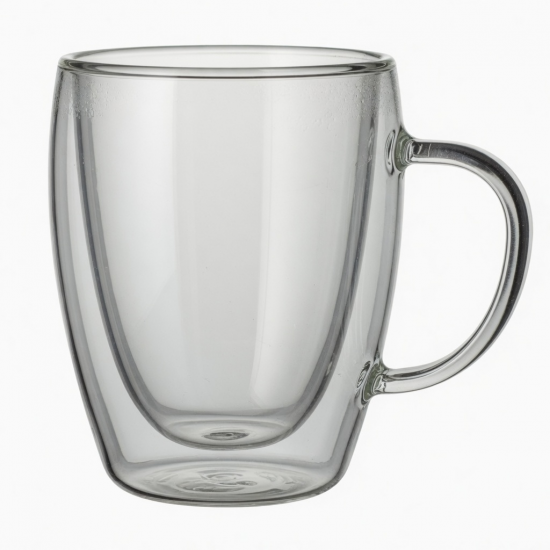 Hot 12oz Double Tea Wine Glass Reusable Coffee Tumbler Cups With Handle 20 By 16