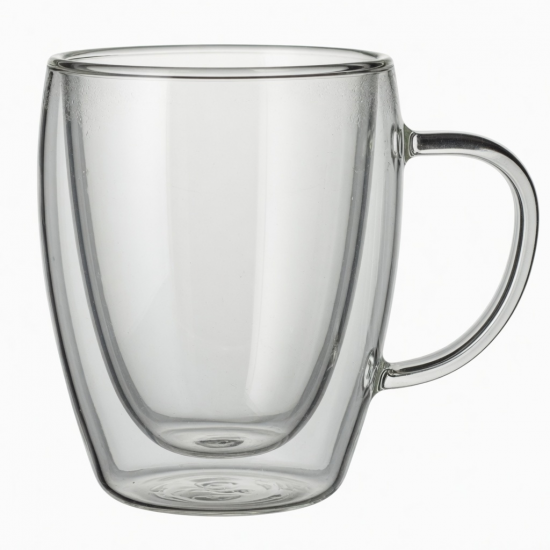 Hot 12oz Double Tea Wine Glass Reusable Coffee Tumbler Cups With Handle 20 By 16
