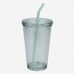 Borosilicate Glass With Lid Straw Cup Large Capacity Water Milk Juice Coffee Mug