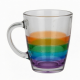 Single Wall Borosilicate Clear Glass Mug Colorful Drinkware Colored Tea Coffee