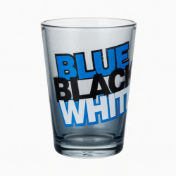 Ins Style Blue Black White Letter Printing Cup Water Tumbler Glass With And