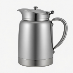 Drinking Water And Coffee Jug Tableware With Handle Silver Stainless Steel In