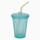 Portable Plastic Cup With Straw Water Bottles For Party Juice Cold Drink Boiling
