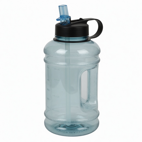 Large 1L Capacity Tritan Sports Water Cup With Straw Portable Plastic Bottle For