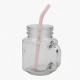 Square Cute Glass Water Cup With Handle Straw For Boiling 20 5