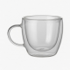 250ml Borosilicate Coffee Double Glass Water Cup With Handle 20 180 By 14Easy