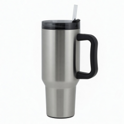 40 Oz Water Cup With Handle And Straw Lid 304 Stainless Steel Travel Mug Bottle