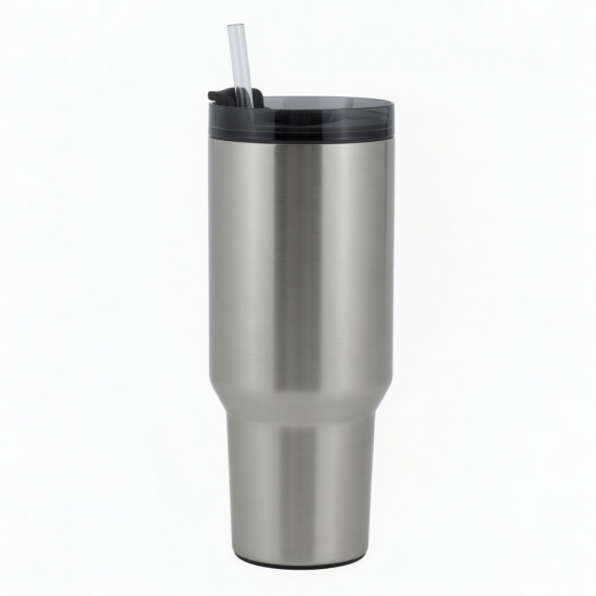 40 Oz Water Cup With Handle And Straw Lid 304 Stainless Steel Travel Mug Bottle