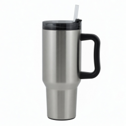 40 Oz Water Cup With Handle And Straw Lid 304 Stainless Steel Travel Mug Bottle