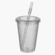 500ml Bpa Free Plastic Cup Reusable Double Wall Bubble Milk Tea Tumbler With