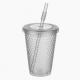 500ml Bpa Free Plastic Cup Reusable Double Wall Bubble Milk Tea Tumbler With