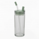 Eco Friendly Clear Glass Water Bottle Cups With Lids And Straws For Style 2B 20